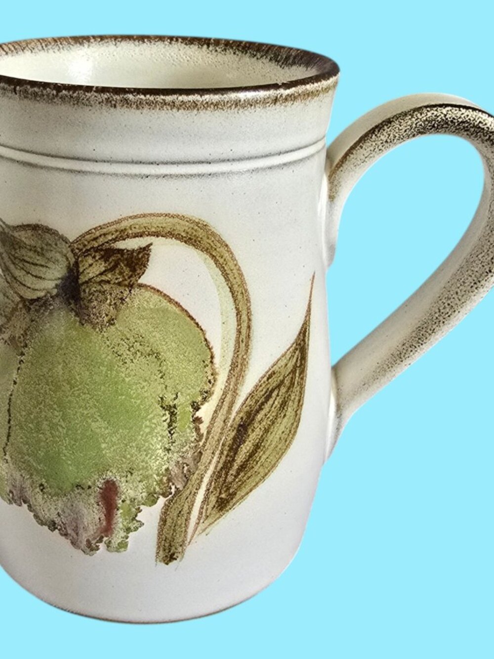 Denby Troubadour Grandmug 4 3/8" Tall 12 oz Floral Stoneware Mug Made in England
